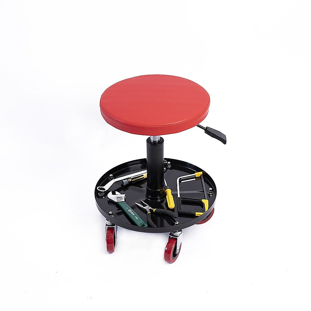 Rolling Shop Stool Mechanics Garage Stool Adjustable Work Seat Creeper V63-929951