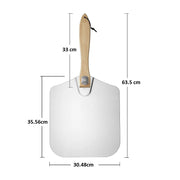 Pizza Peel Paddle w/ Foldable Handle for Baking Oven & Grill Aluminium V63-929961