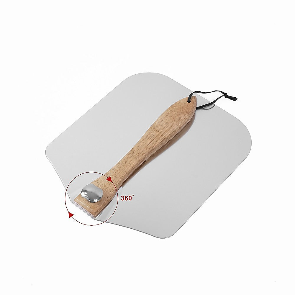 Pizza Peel Paddle w/ Foldable Handle for Baking Oven & Grill Aluminium V63-929961