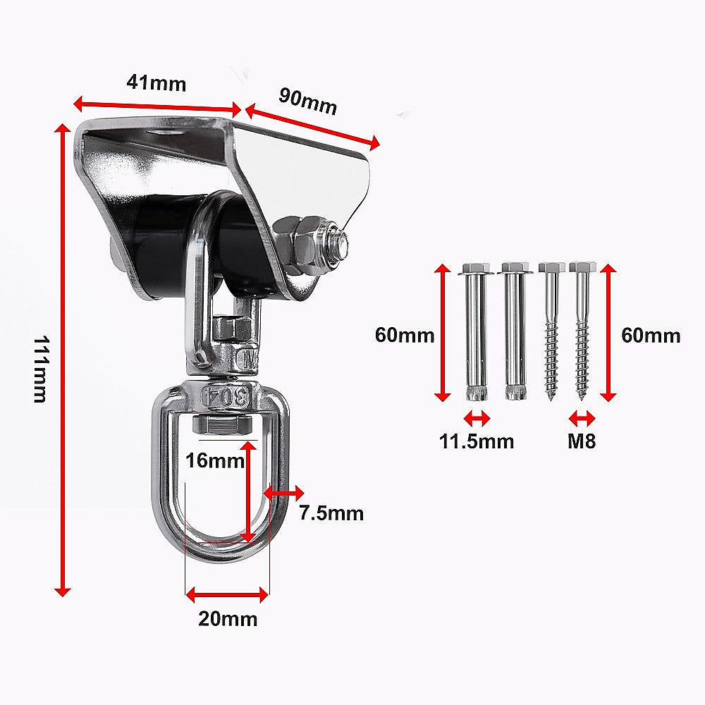 Silent Swing Hanger Heavy Duty Stainless Steel Swing Hook with Swivel Bearing V63-929981
