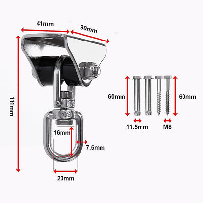 Silent Swing Hanger Heavy Duty Stainless Steel Swing Hook with Swivel Bearing V63-929981