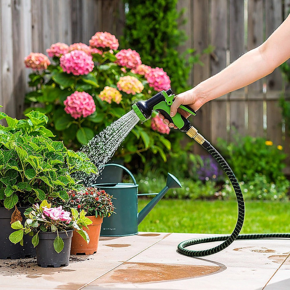 30m Heavy Duty Expandable Flexible Garden Hose with Water Spray Nozzle V63-930011