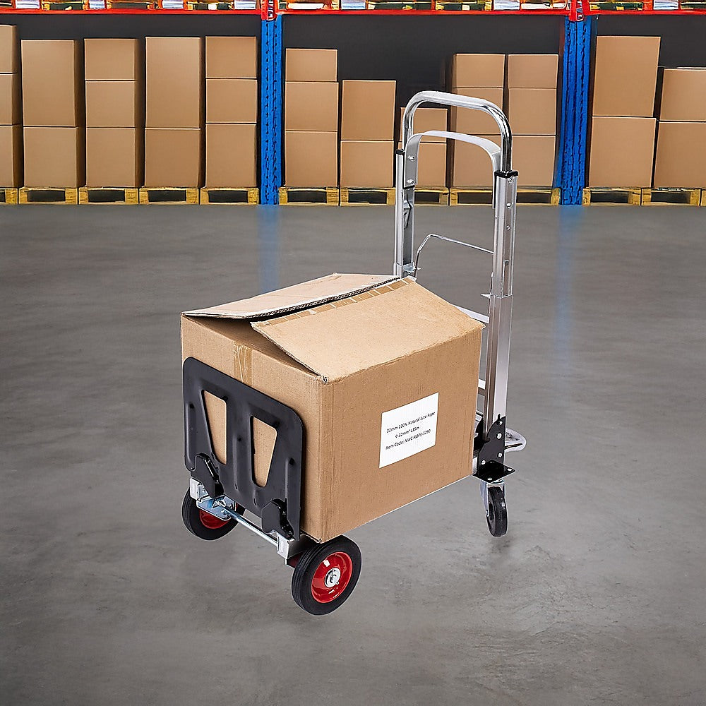 Hand Truck 2 in 1 Folding Dolly Cart 180kg Capacity Heavy Duty Aluminium V63-930031