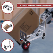Hand Truck 2 in 1 Folding Dolly Cart 180kg Capacity Heavy Duty Aluminium V63-930031