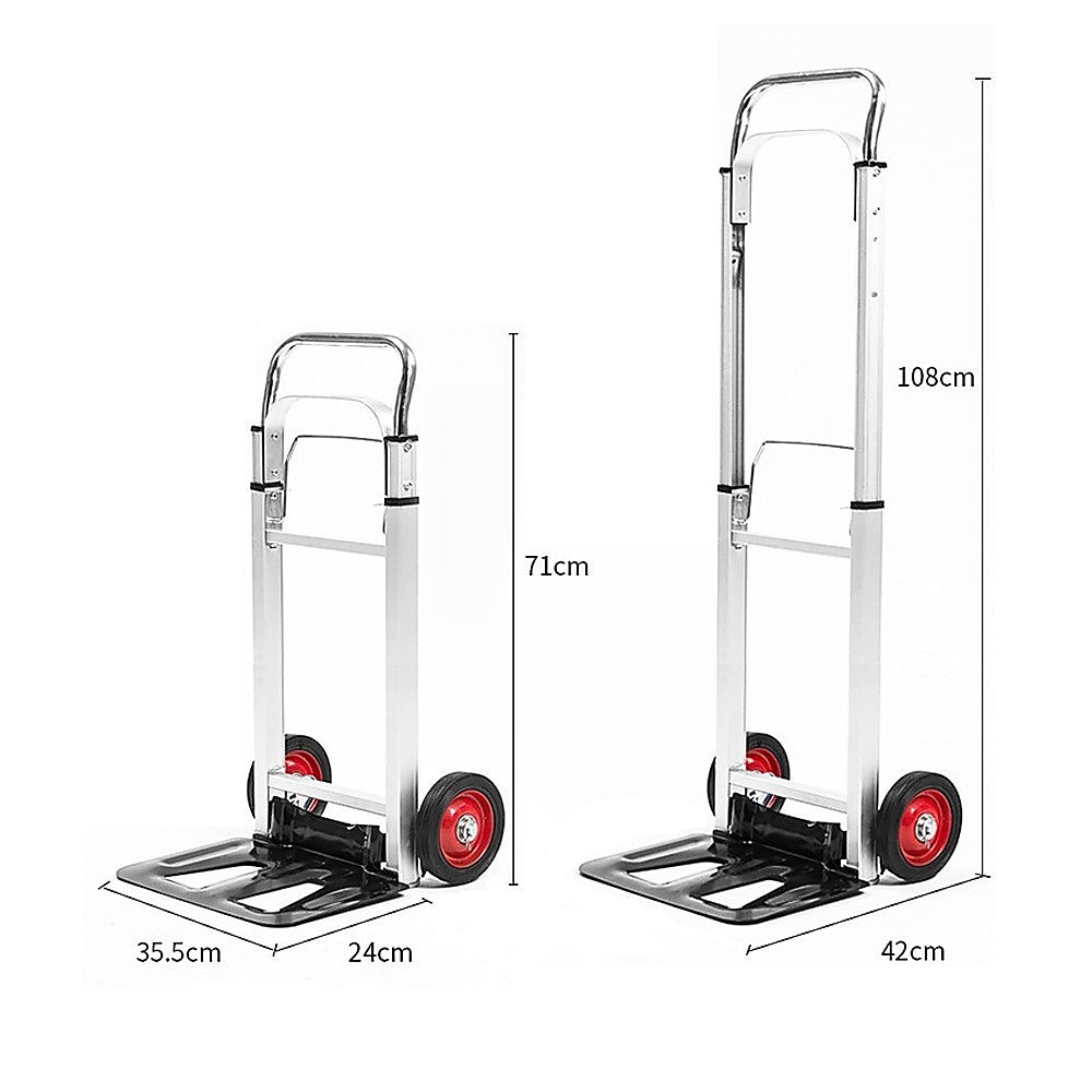 Hand Truck 2 in 1 Folding Dolly Cart 180kg Capacity Heavy Duty Aluminium V63-930031
