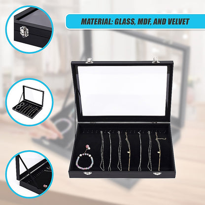 Jewellery Display Box Case for Rings Bracelets Necklaces Retail V63-930041