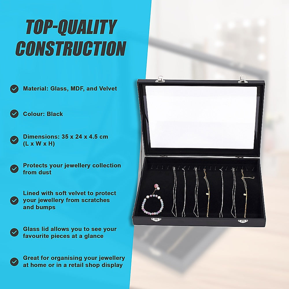 Jewellery Display Box Case for Rings Bracelets Necklaces Retail V63-930041