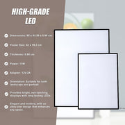 A2 LED Slim Advertising Lightbox Sign Wall-Mounted Poster Board Menu Frame V63-930081