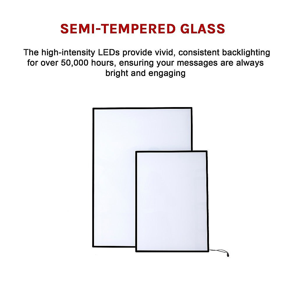 A2 LED Slim Advertising Lightbox Sign Wall-Mounted Poster Board Menu Frame V63-930081