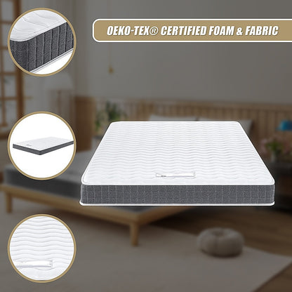 Double Memory Foam Mattress - OEKO-TEX Textile & CertiPUR-US Certified Foam V63-930221