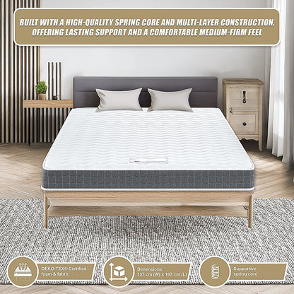 Double Memory Foam Mattress - OEKO-TEX Textile & CertiPUR-US Certified Foam V63-930221