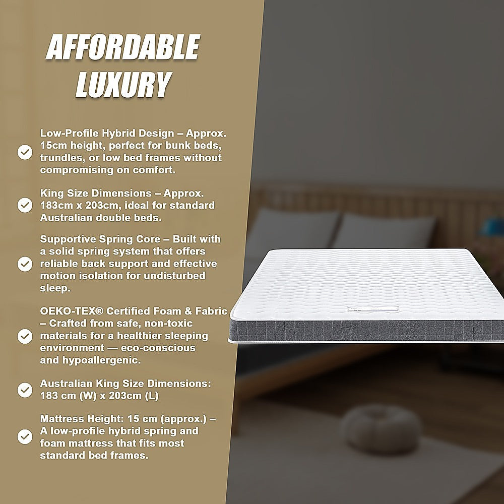 King Memory Foam Mattress - OEKO-TEX Textile & CertiPUR-US Certified Foam V63-930241