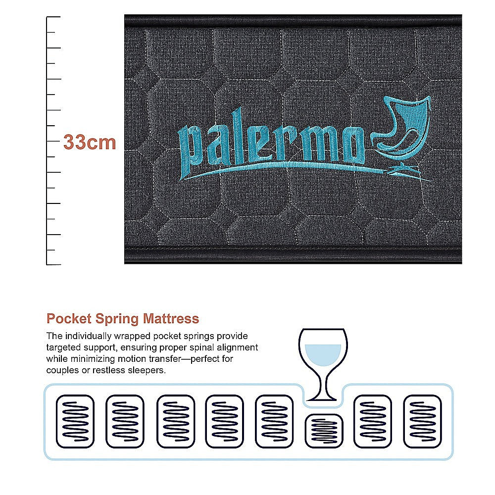 Single Euro Top Pocket Spring Mattress - Motion Isolation Comfort with CertiPUR-US Certified Foam Layers V63-930261