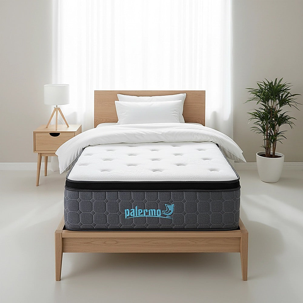 Single Euro Top Pocket Spring Mattress - Motion Isolation Comfort with CertiPUR-US Certified Foam Layers V63-930261