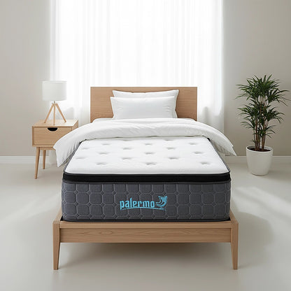 Single Euro Top Pocket Spring Mattress - Motion Isolation Comfort with CertiPUR-US Certified Foam Layers V63-930261