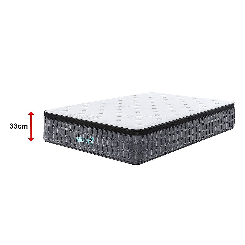 King Single Euro Top Pocket Spring Mattress - Motion Isolation Comfort with CertiPUR-US Certified Foam Layers V63-930271