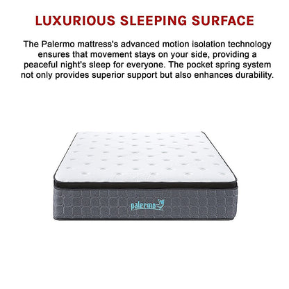 Double Euro Top Pocket Spring Mattress - Motion Isolation Comfort with CertiPUR-US Certified Foam Layers V63-930281