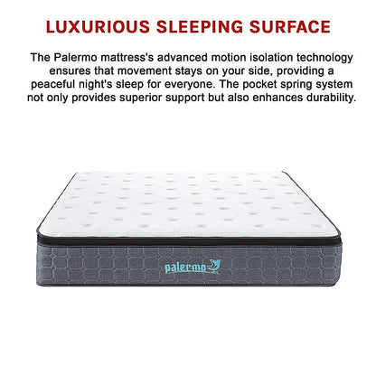 King Euro Top Pocket Spring Mattress - Motion Isolation Comfort with CertiPUR-US Certified Foam Layers V63-930301