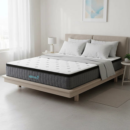 King Euro Top Pocket Spring Mattress - Motion Isolation Comfort with CertiPUR-US Certified Foam Layers V63-930301