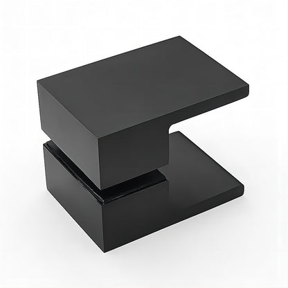 Brass Shower Door Square Double Pull Handle in Black V63-930331