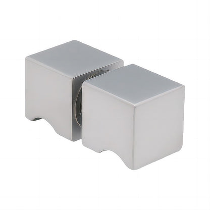 Brass Shower Door Square Knob Handle in Nickel V63-930431