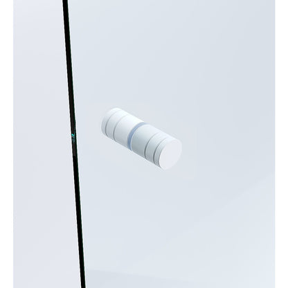 Brass Shower Door Round Knob Handle in White V63-930471