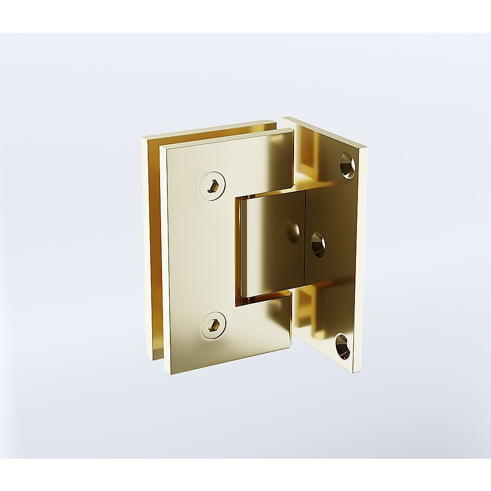 90 Degree Stainless steel Glass Shower Door L-Hinge in Gold