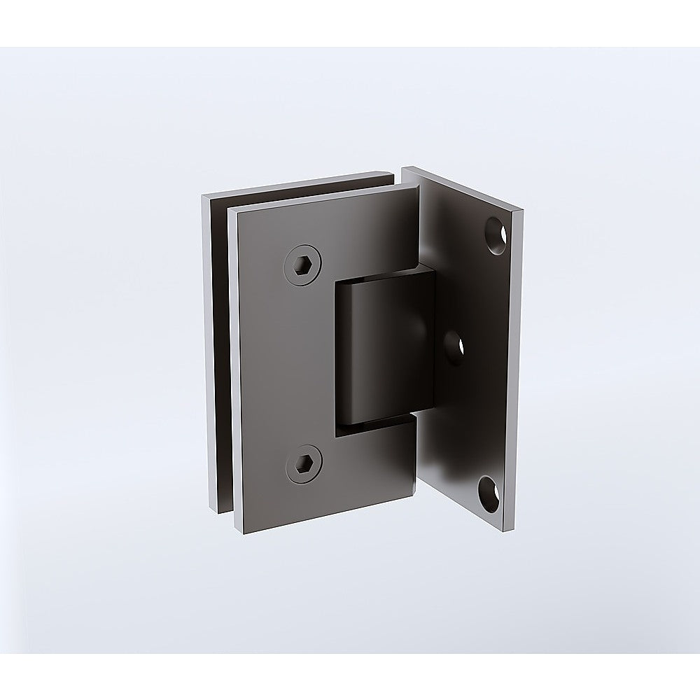 90 Degree Stainless steel Glass Shower Door L-Hinge in Gunmetal