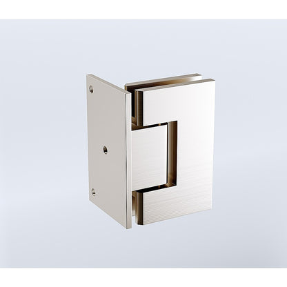 90 Degree Stainless steel Glass Shower Door L-Hinge in Nickel