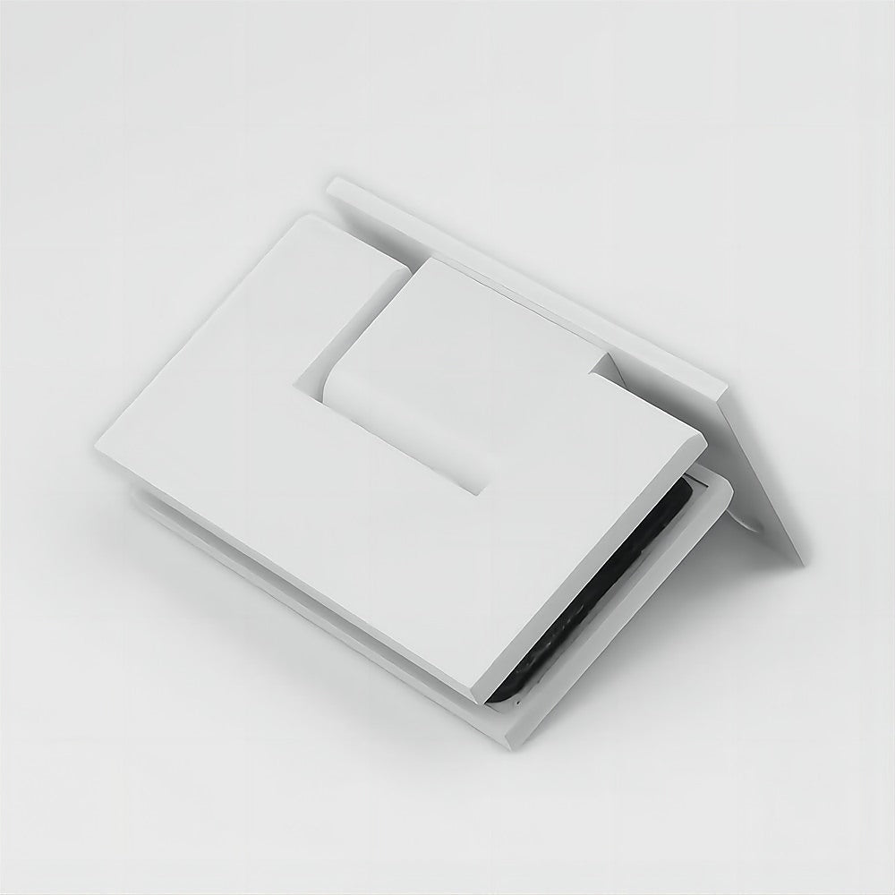 90 Degree Stainless steel Glass Shower Door L-Hinge in White