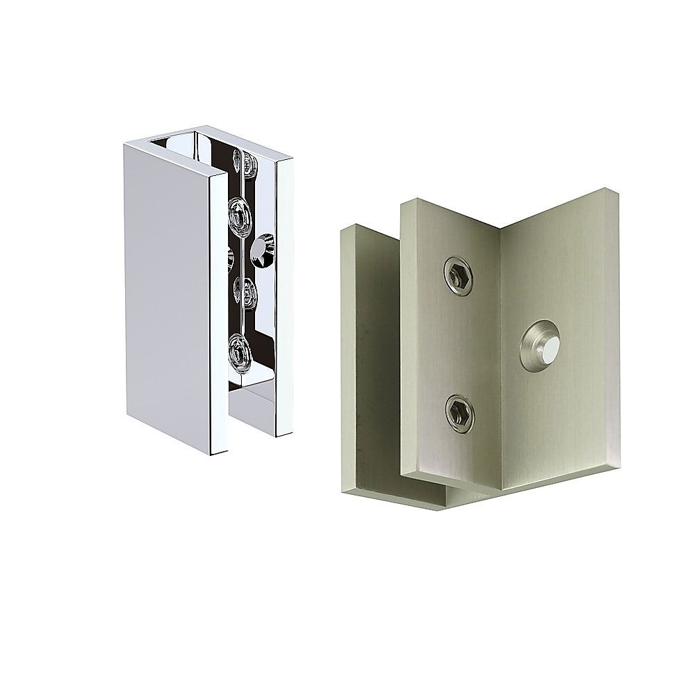 Glass-to-wall/floor Shower Screen F-Brackets in Gunmetal