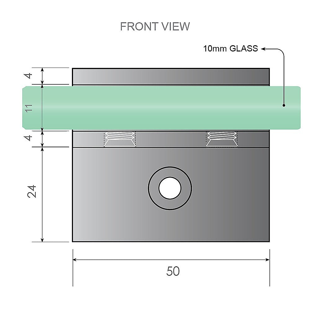 Glass-to-wall/floor Shower Screen F-Brackets in White