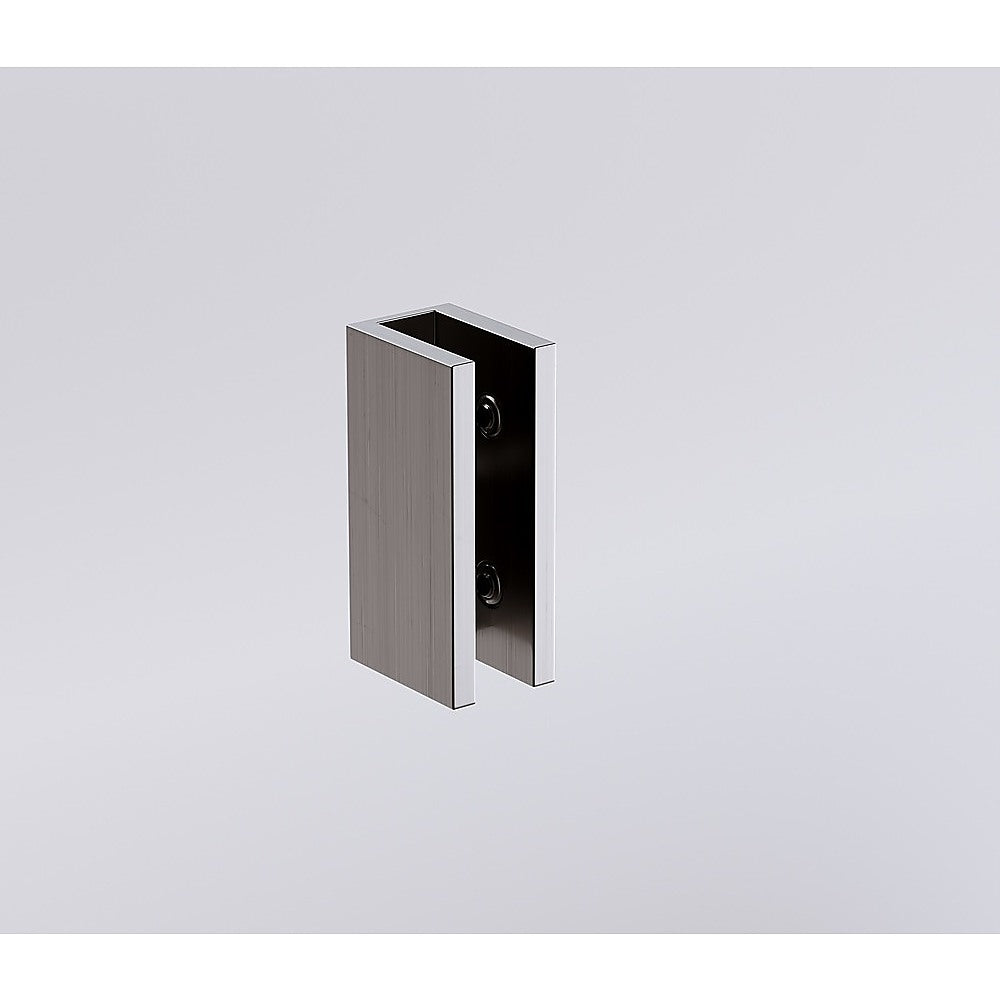 Glass-to-wall/floor Shower Screen U-Brackets in Gunmetal