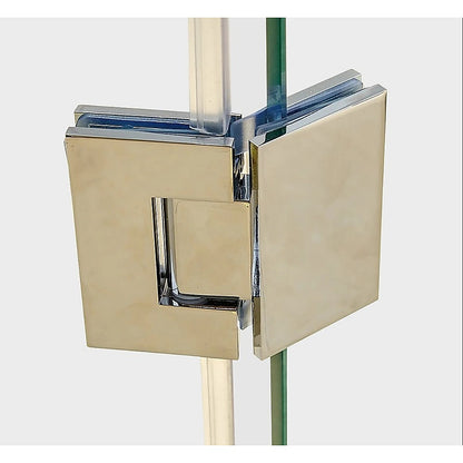 135 Degree Glass to Glass Stainless steel Square Shower Hinge in Chrome V63-930791