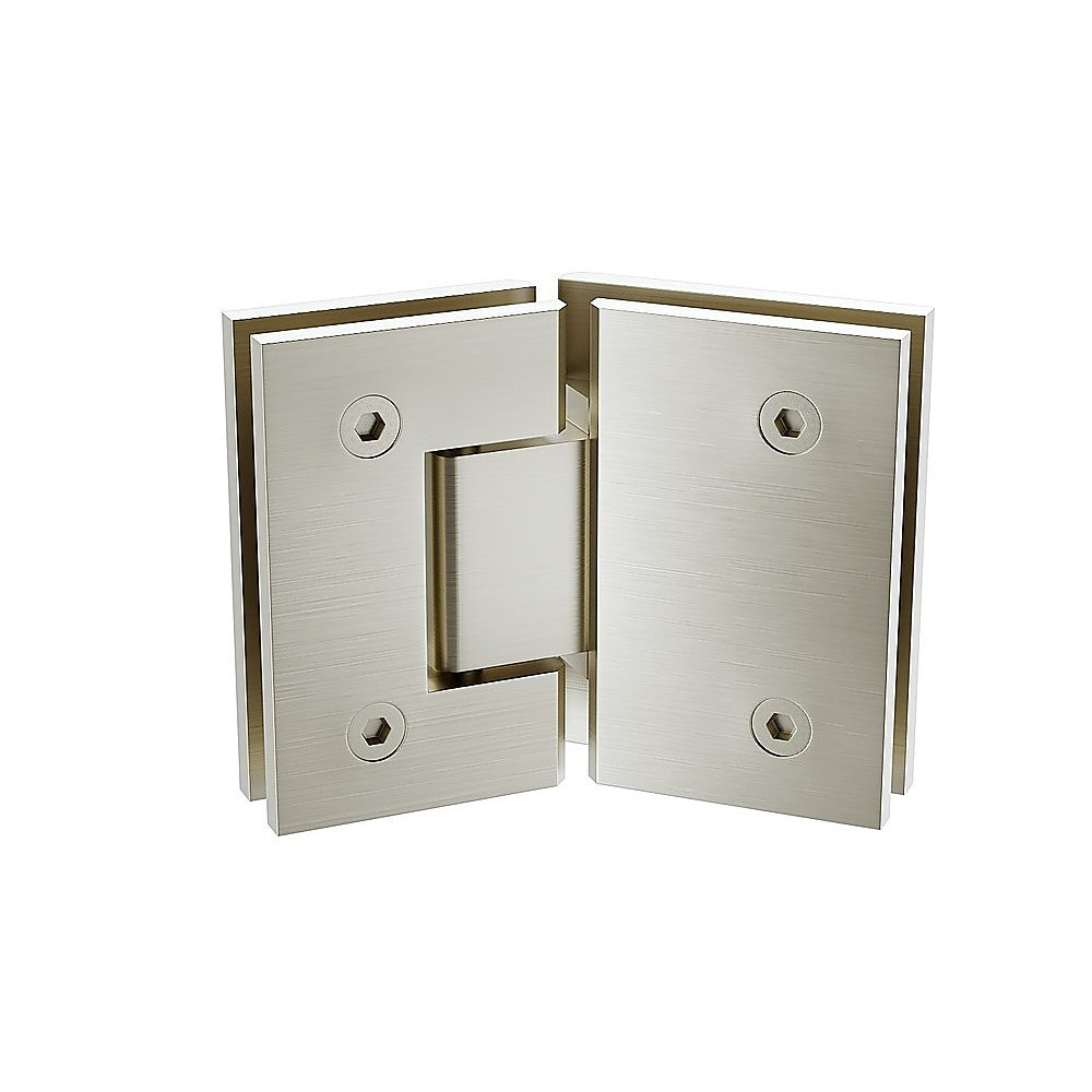 135 Degree Glass to Glass Stainless steel Square Shower Hinge in Nickel