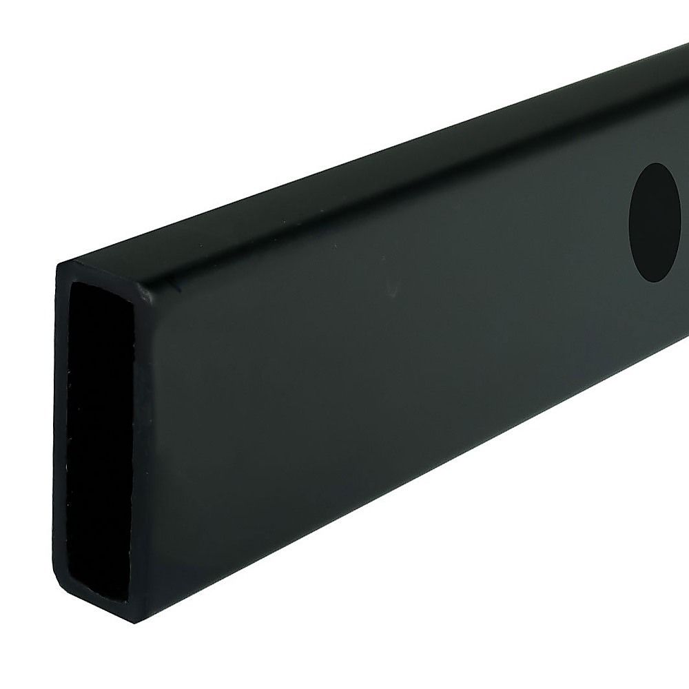 Frameless Glass Sliding Shower Door Hardware Rail Set Black