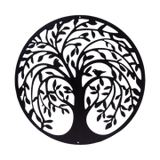 60cm Tree Of Life And Birds Round Metal Wall Garden Art Sculpture For Outdoor Decor V63-931321