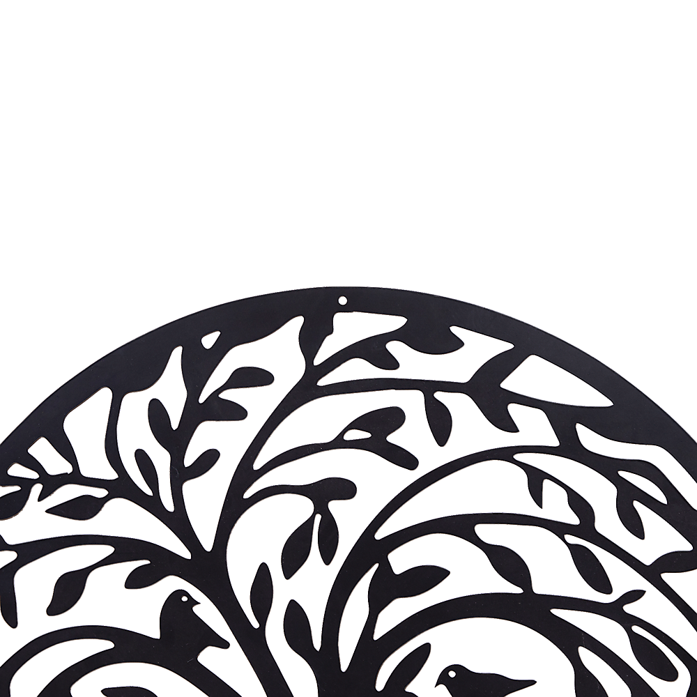 60cm Tree Of Life And Birds Round Metal Wall Garden Art Sculpture For Outdoor Decor V63-931321