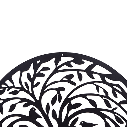 60cm Tree Of Life And Birds Round Metal Wall Garden Art Sculpture For Outdoor Decor V63-931321