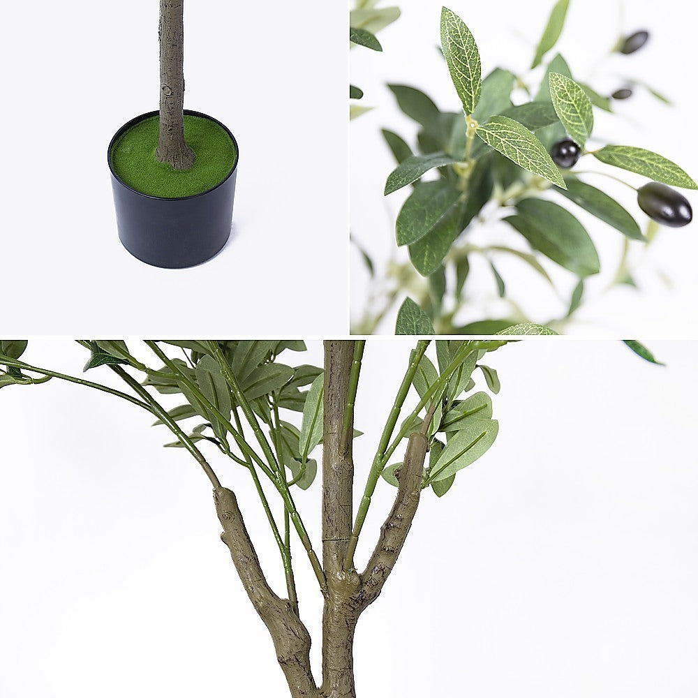 150cm Artificial Olive Tree - Tall Realistic Faux Green Indoor Plant for Home & Office V63-931361