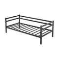 Single Daybed Metal Frame Sofa Premium Black Day Bed Steel Support V63-931491