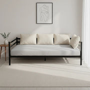 Single Daybed Metal Frame Sofa Premium Black Day Bed Steel Support V63-931491