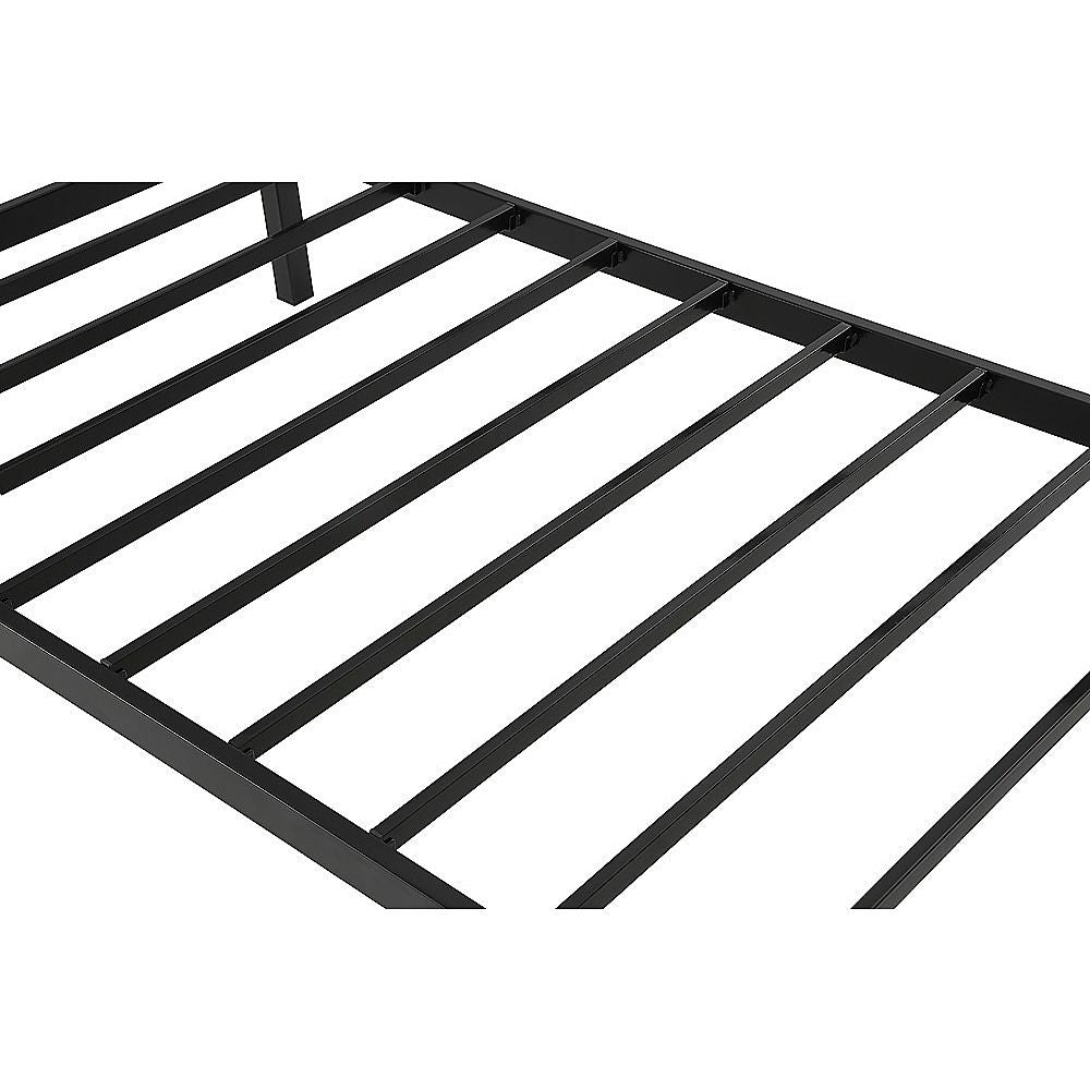 Single Daybed Metal Frame Sofa Premium Black Day Bed Steel Support V63-931491