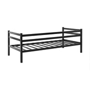 Single Daybed Metal Frame Sofa Premium Black Day Bed Steel Support V63-931491