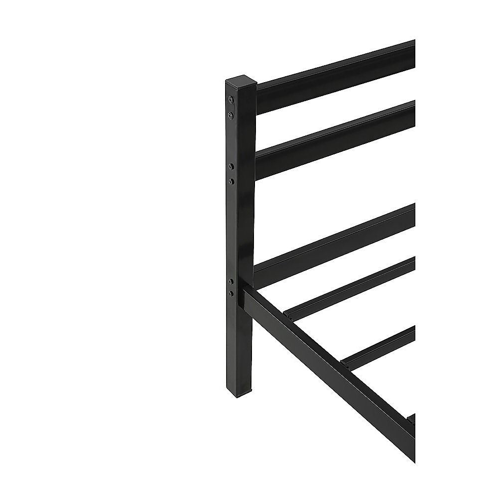 Single Daybed Metal Frame Sofa Premium Black Day Bed Steel Support V63-931491