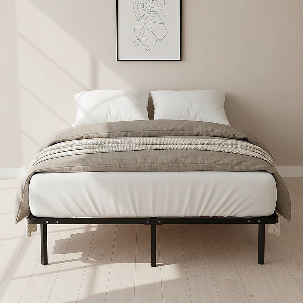 Palermo Black Metal Double Bed Frame V63-931511