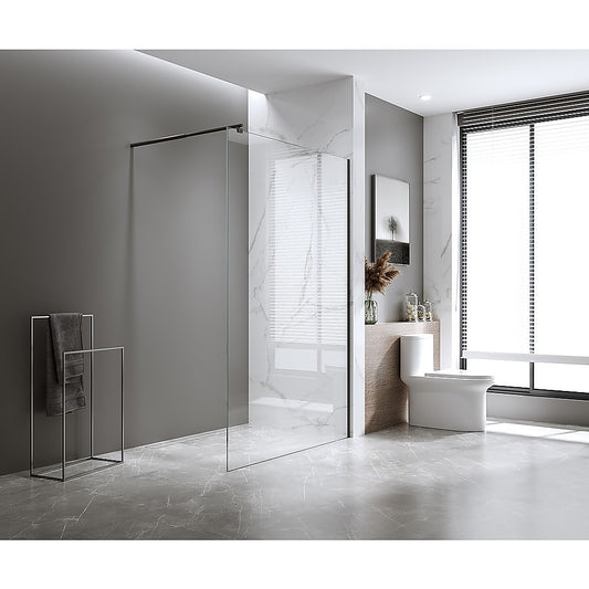 Glass Shower Screen Square Stabilising Pole in Black V63-931761
