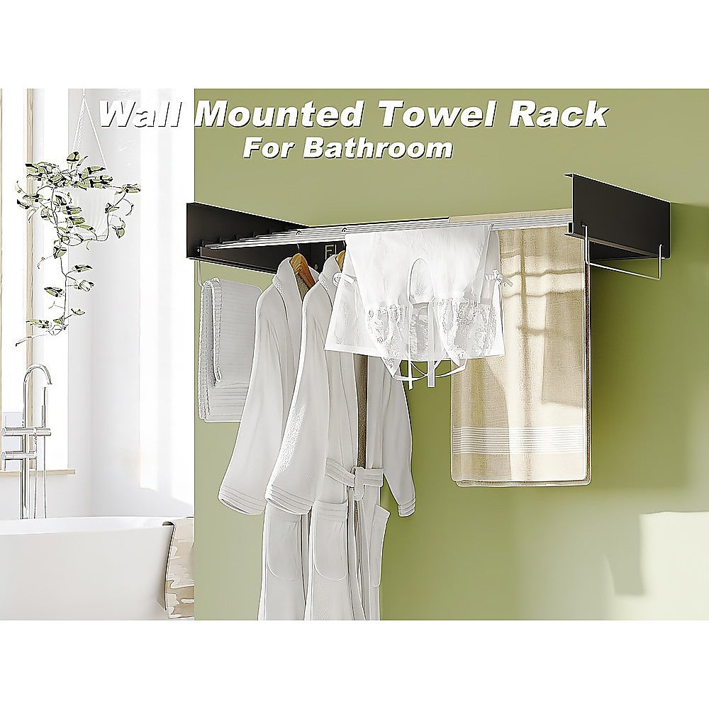 Collapsible Laundry Drying Rack - Wall Mounted Clothes Airer for Indoor or Outdoor V63-931821