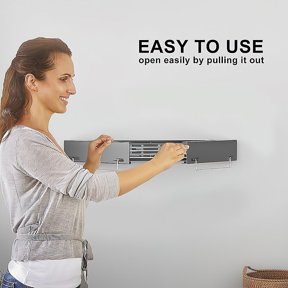 Collapsible Laundry Drying Rack - Wall Mounted Clothes Airer for Indoor or Outdoor V63-931821