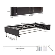 Collapsible Laundry Drying Rack - Wall Mounted Clothes Airer for Indoor or Outdoor V63-931821